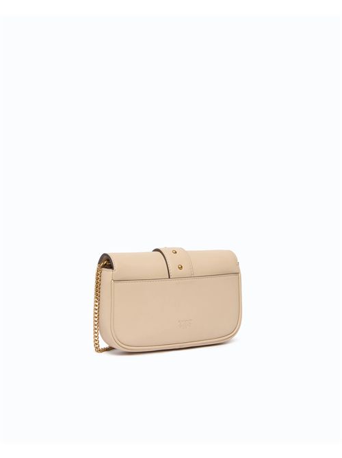 Borsa a spalla piccola Love Bag Pocket in pelle con fibbia gioiello PINKO | 107072A0F1/C50Q